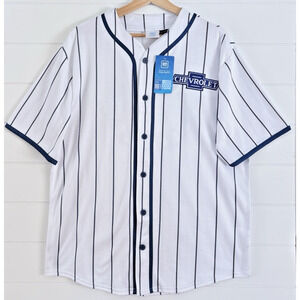 NEW GM Chevrolet Super Service Baseball Jersey Shirt Official Licensed Button Up